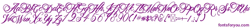 BeethovenSyinthesa Font – Purple Fonts on White Background