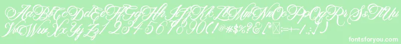 BeethovenSyinthesa Font – White Fonts on Green Background