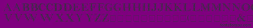 フォントBeffle Medium – 紫の背景に黒い文字