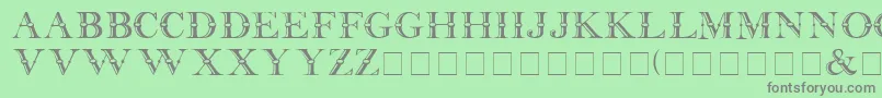 Beffle Medium-Schriftart – Graue Schriften auf grünem Hintergrund