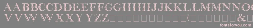 Fonte Beffle Medium – fontes rosa em um fundo cinza