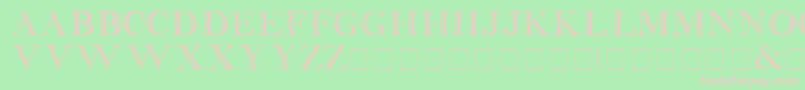 Fonte Beffle Medium – fontes rosa em um fundo verde