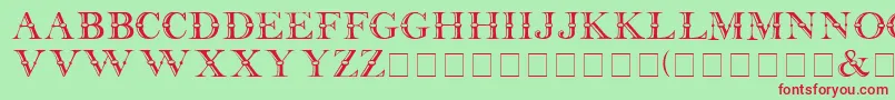 Beffle Medium Font – Red Fonts on Green Background
