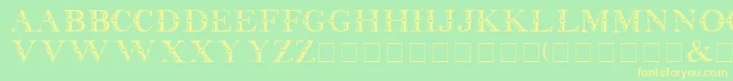 Шрифт Beffle Medium – жёлтые шрифты на зелёном фоне