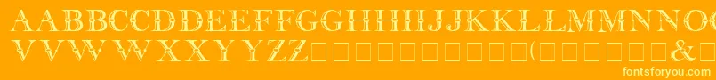 Шрифт Beffle Medium – жёлтые шрифты на оранжевом фоне