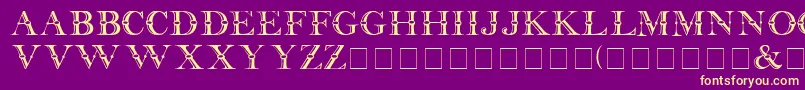 Fonte Beffle Medium – fontes amarelas em um fundo roxo