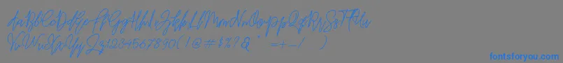 Befindisa Font – Blue Fonts on Gray Background