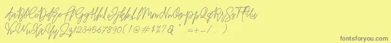 Befindisa Font – Gray Fonts on Yellow Background