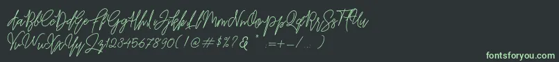 Befindisa Font – Green Fonts on Black Background