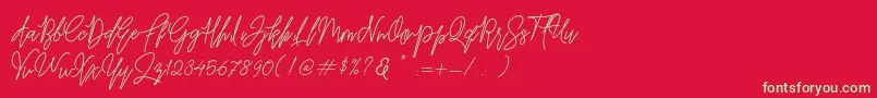Befindisa Font – Green Fonts on Red Background