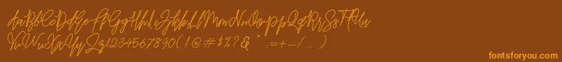 Befindisa Font – Orange Fonts on Brown Background