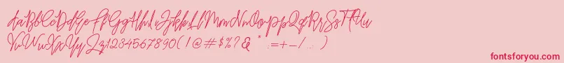 Befindisa Font – Red Fonts on Pink Background