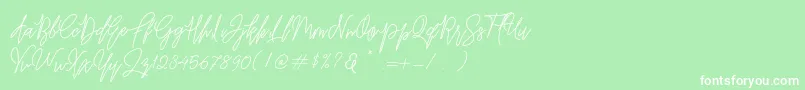 フォントBefindisa – 緑の背景に白い文字