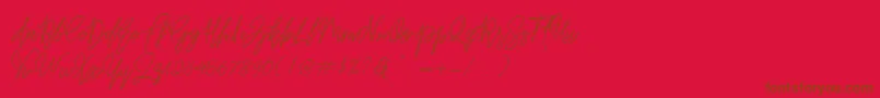 Befindisa Font – Brown Fonts on Red Background
