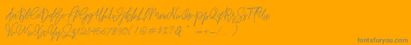 Befindisa-Schriftart – Graue Schriften auf orangefarbenem Hintergrund