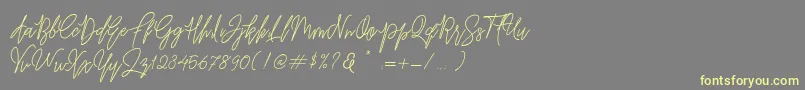 Befindisa-fontti – keltaiset fontit harmaalla taustalla