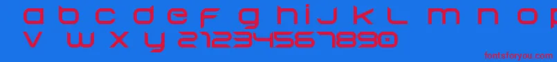 Begok v15 Free Font – Red Fonts on Blue Background