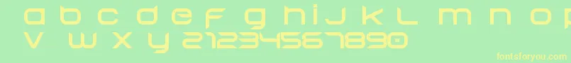 Begok v15 Free Font – Yellow Fonts on Green Background