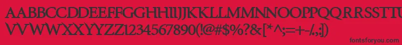 InfraredExtrabold Font – Black Fonts on Red Background