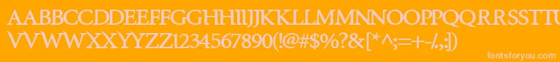 InfraredExtrabold-Schriftart – Rosa Schriften auf orangefarbenem Hintergrund