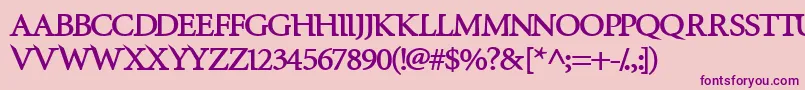 Police InfraredExtrabold – polices violettes sur fond rose