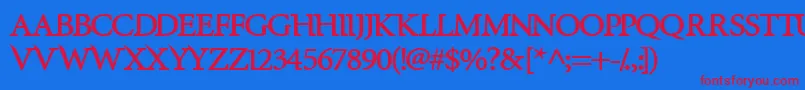 InfraredExtrabold Font – Red Fonts on Blue Background