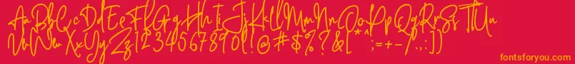 Behavior Indihome   Regular Font – Orange Fonts on Red Background