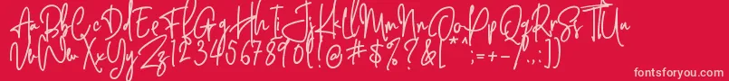 Behavior Indihome   Regular Font – Pink Fonts on Red Background