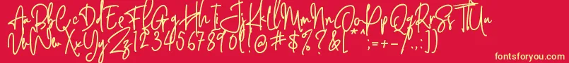 Behavior Indihome   Regular Font – Yellow Fonts on Red Background