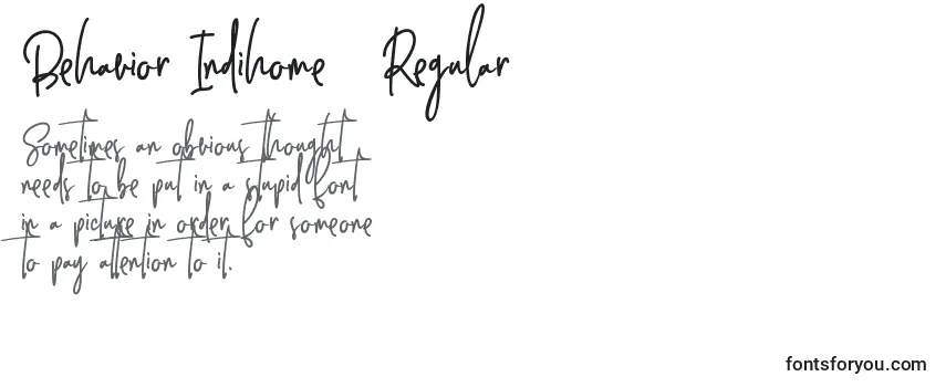 Schriftart Behavior Indihome   Regular