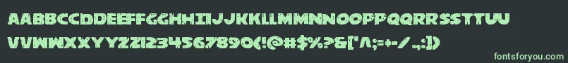 behemuth Font – Green Fonts on Black Background