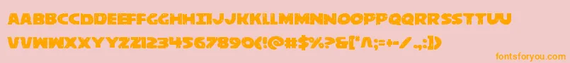 behemuth Font – Orange Fonts on Pink Background