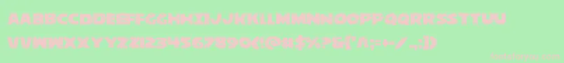 behemuth Font – Pink Fonts on Green Background