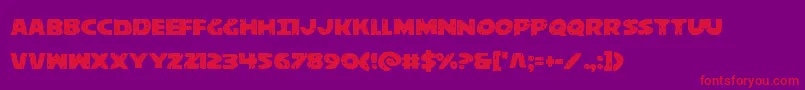 behemuth-Schriftart – Rote Schriften auf violettem Hintergrund