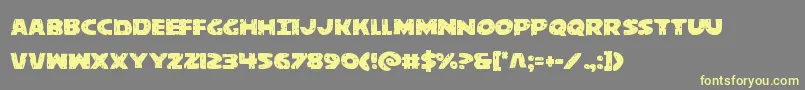 behemuth Font – Yellow Fonts on Gray Background