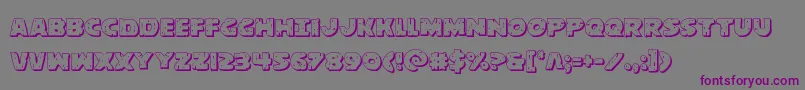 behemuth3d Font – Purple Fonts on Gray Background