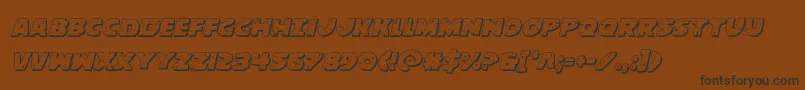 behemuth3dital Font – Black Fonts on Brown Background