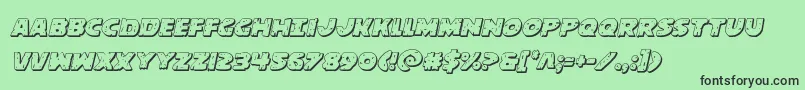 behemuth3dital Font – Black Fonts on Green Background