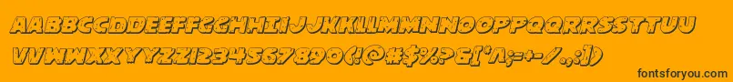 behemuth3dital Font – Black Fonts on Orange Background
