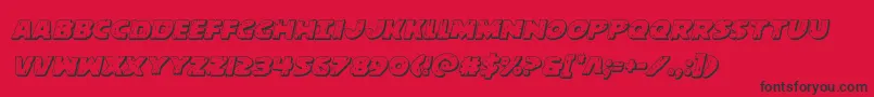 behemuth3dital Font – Black Fonts on Red Background