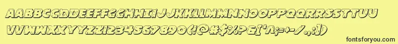 fuente behemuth3dital – Fuentes Negras Sobre Fondo Amarillo