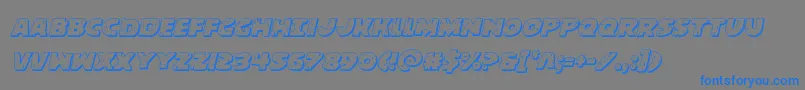 behemuth3dital-Schriftart – Blaue Schriften auf grauem Hintergrund