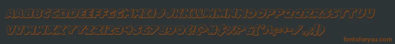 behemuth3dital Font – Brown Fonts on Black Background