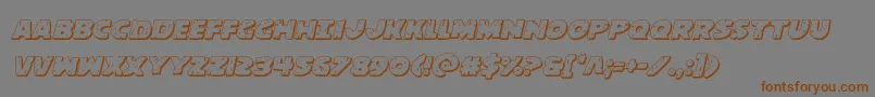 behemuth3dital Font – Brown Fonts on Gray Background