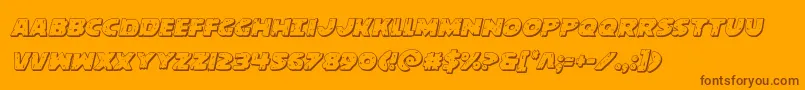 behemuth3dital Font – Brown Fonts on Orange Background