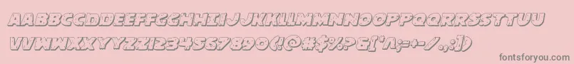 behemuth3dital Font – Gray Fonts on Pink Background