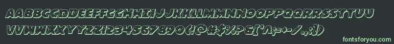 behemuth3dital Font – Green Fonts on Black Background