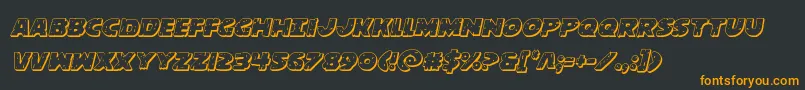 behemuth3dital Font – Orange Fonts on Black Background