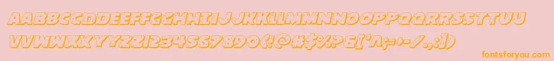 behemuth3dital Font – Orange Fonts on Pink Background