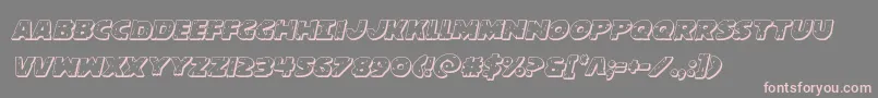 behemuth3dital Font – Pink Fonts on Gray Background